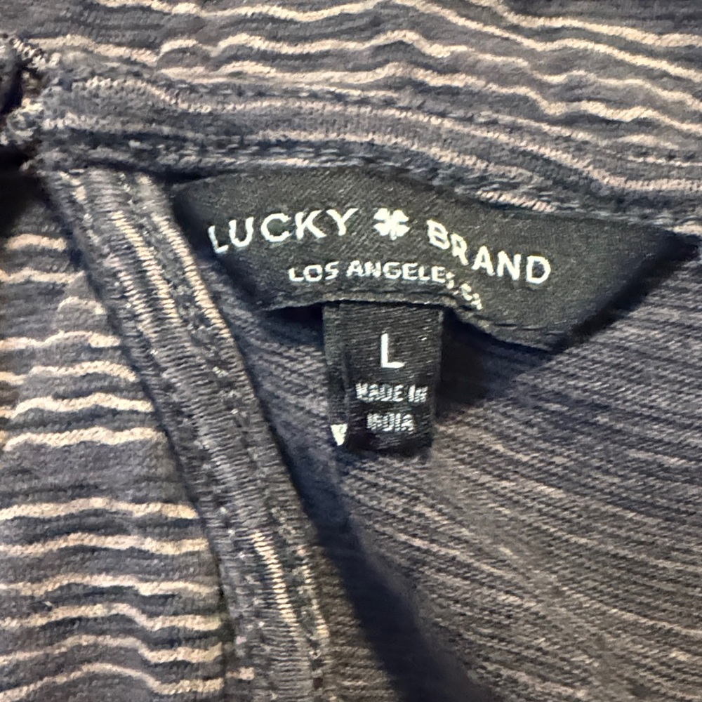 Lucky Brand Black and Gray Cold Shoulder Bell Sleeves Top - Picture 9 of 11